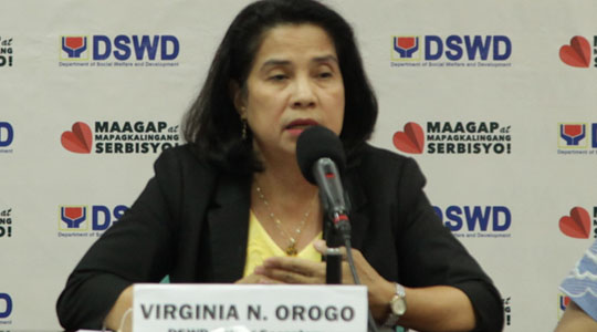 DSWD Acting Sec Virginia Orogo