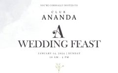 Club Ananda A Wedding Feast Jan 14