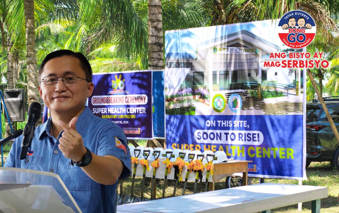 Bong Go Groundbreaking Ceremony Super Health Center Brgy. Lun Padidu Malapatan, Sarangani