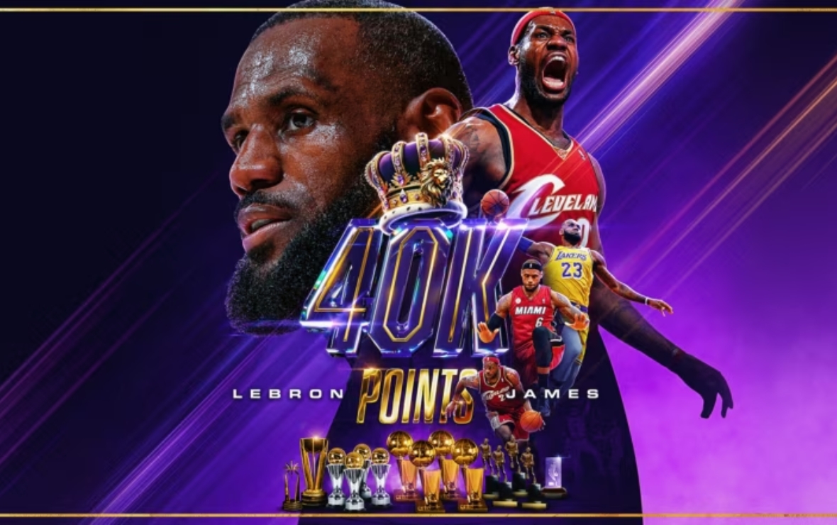 Lebron James 40k points NBA Career - Photo Courtesy of NBA